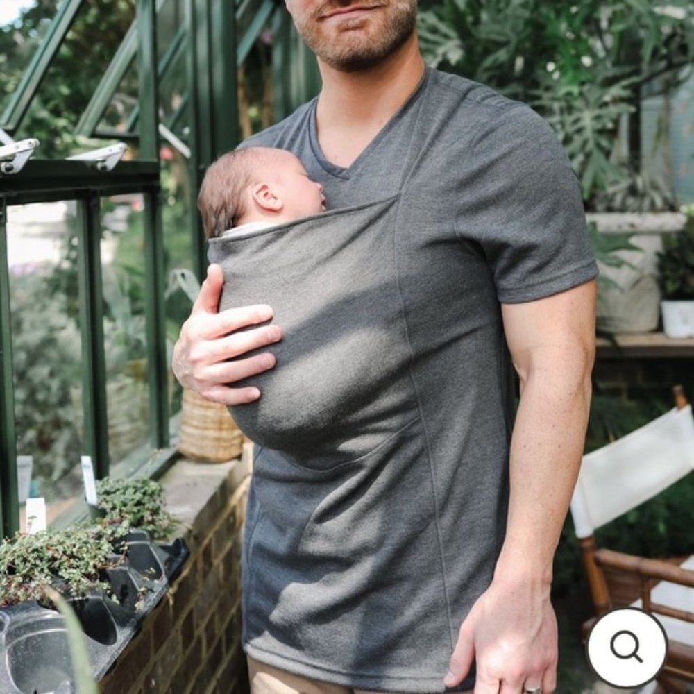 Lalabu Babywearing Gray Dad Shirt - Large